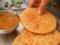 traditional chana dal puri with gravy