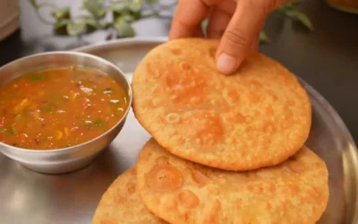 traditional chana dal puri with gravy