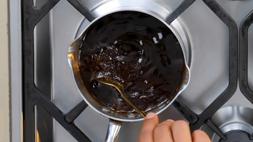 Making of Lapsi's Jaggery Syrup