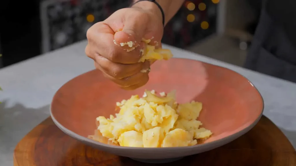 Mashing Boiled Potatoes